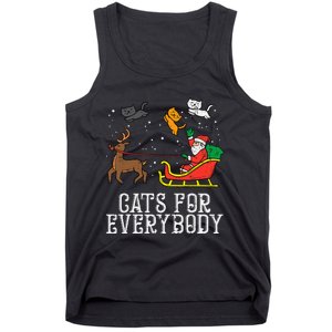 Cats For Everybody Christmas Cat Funny Xmas Tank Top