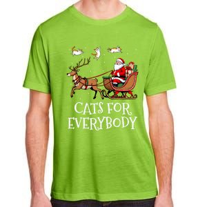 Cats For Everybody Christmas Cat Funny Xmas Santa Gift Adult ChromaSoft Performance T-Shirt