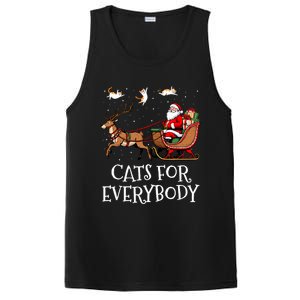 Cats For Everybody Christmas Cat Funny Xmas Santa Gift PosiCharge Competitor Tank