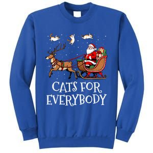 Cats For Everybody Christmas Cat Funny Xmas Santa Gift Sweatshirt