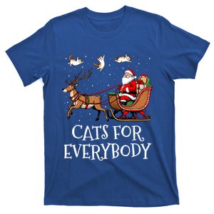 Cats For Everybody Christmas Cat Funny Xmas Santa Gift T-Shirt