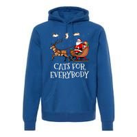 Cats For Everybody Christmas Cat Funny Xmas Santa Gift Premium Hoodie