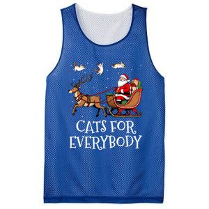 Cats For Everybody Christmas Cat Funny Xmas Santa Gift Mesh Reversible Basketball Jersey Tank