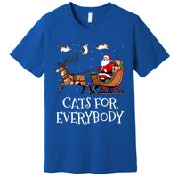 Cats For Everybody Christmas Cat Funny Xmas Santa Gift Premium T-Shirt