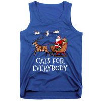 Cats For Everybody Christmas Cat Funny Xmas Santa Gift Tank Top