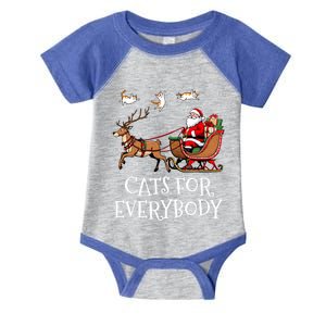 Cats For Everybody Christmas Cat Funny Xmas Santa Gift Infant Baby Jersey Bodysuit