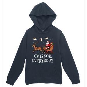 Cats For Everybody Christmas Cat Funny Xmas Santa Gift Urban Pullover Hoodie