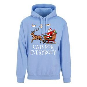 Cats For Everybody Christmas Cat Funny Xmas Santa Gift Unisex Surf Hoodie