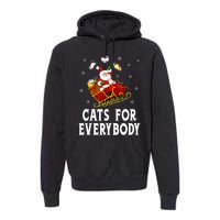 Cats For Everybody Christmas Cat Funny Xmas Women Santa Premium Hoodie