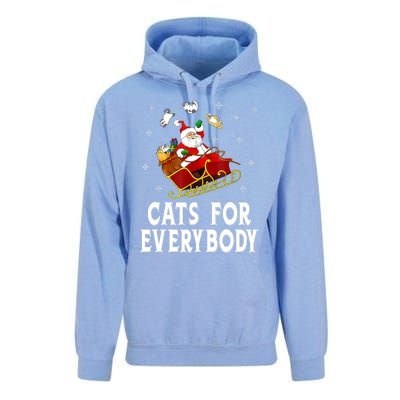 Cats For Everybody Christmas Cat Funny Xmas Women Santa Unisex Surf Hoodie