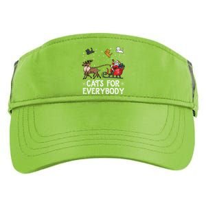 Cats For Everybody Christmas Cat Funny Xmas Santa Funny Gift Adult Drive Performance Visor