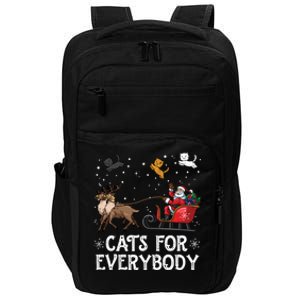 Cats For Everybody Christmas Cat Funny Xmas Santa Funny Gift Impact Tech Backpack