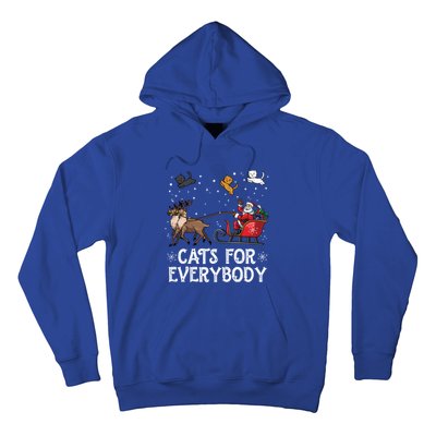 Cats For Everybody Christmas Cat Funny Xmas Santa Funny Gift Hoodie