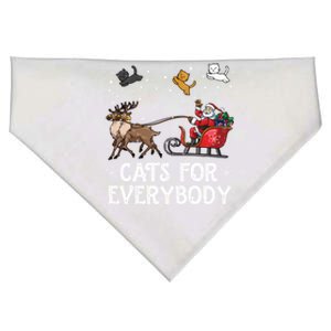 Cats For Everybody Christmas Cat Funny Xmas Santa Funny Gift USA-Made Doggie Bandana