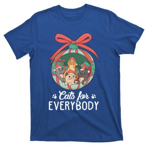 Cats For Everybody Christmas Cats Xmas Meow Christmas Cute Gift T-Shirt