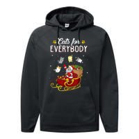 Cats For Everybody Ugly Christmas Cat Funny Xmas Performance Fleece Hoodie