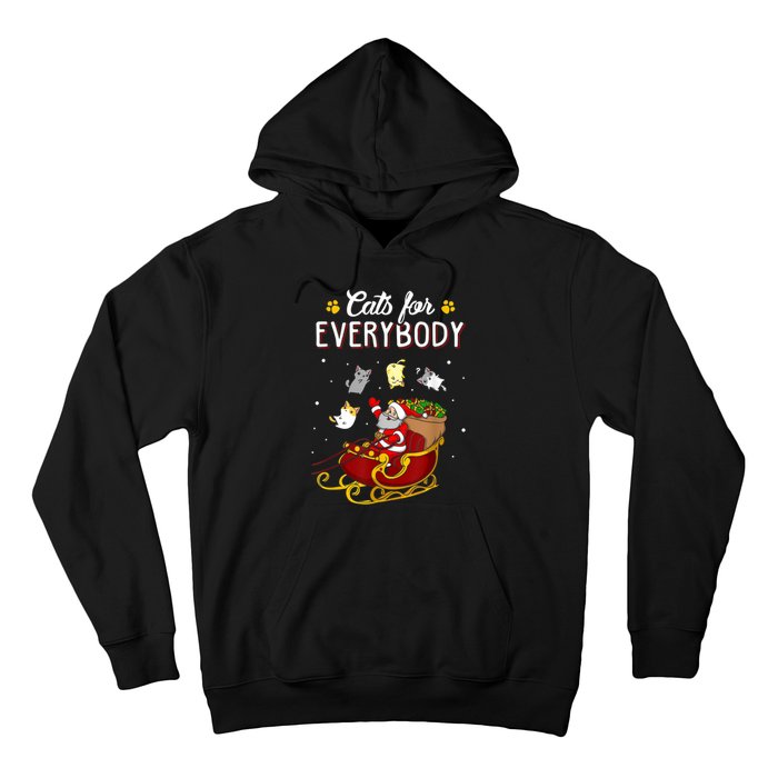 Cats For Everybody Ugly Christmas Cat Funny Xmas Hoodie