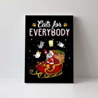 Cats For Everybody Ugly Christmas Cat Funny Xmas Canvas