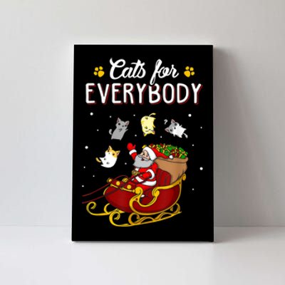 Cats For Everybody Ugly Christmas Cat Funny Xmas Canvas