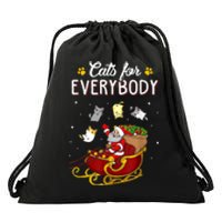 Cats For Everybody Ugly Christmas Cat Funny Xmas Drawstring Bag