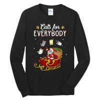 Cats For Everybody Ugly Christmas Cat Funny Xmas Tall Long Sleeve T-Shirt