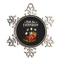 Cats For Everybody Ugly Christmas Cat Funny Xmas Metallic Star Ornament