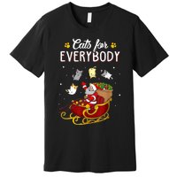 Cats For Everybody Ugly Christmas Cat Funny Xmas Premium T-Shirt