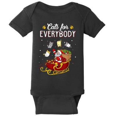 Cats For Everybody Ugly Christmas Cat Funny Xmas Baby Bodysuit