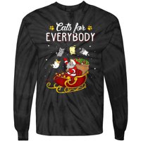 Cats For Everybody Ugly Christmas Cat Funny Xmas Tie-Dye Long Sleeve Shirt