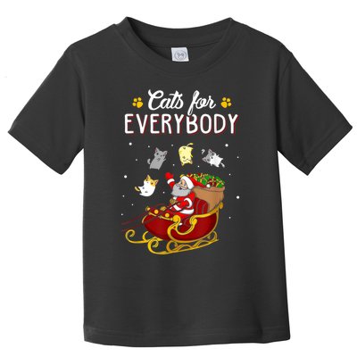 Cats For Everybody Ugly Christmas Cat Funny Xmas Toddler T-Shirt