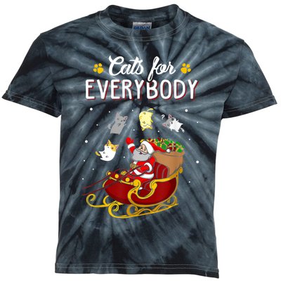 Cats For Everybody Ugly Christmas Cat Funny Xmas Kids Tie-Dye T-Shirt