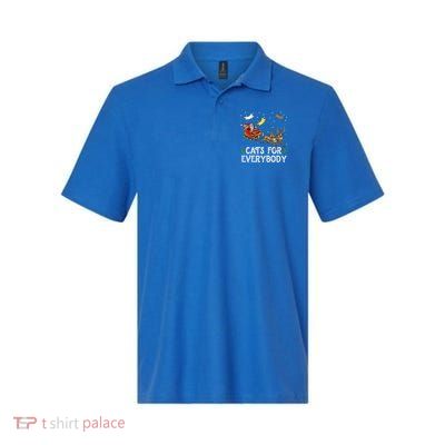 Cats For Everybody Christmas Cat Funny Xmas Santa Gift Polo