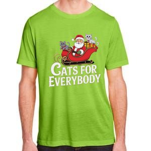 Cats For Everybody Christmas Funny Xmas Women Santa Adult ChromaSoft Performance T-Shirt