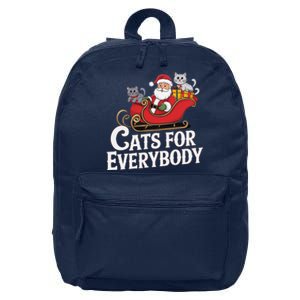 Cats For Everybody Christmas Funny Xmas Women Santa 16 in Basic Backpack