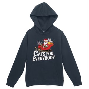 Cats For Everybody Christmas Funny Xmas Women Santa Urban Pullover Hoodie