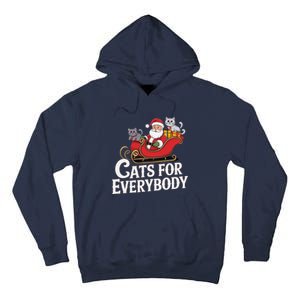 Cats For Everybody Christmas Funny Xmas Women Santa Tall Hoodie