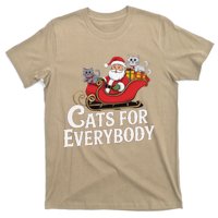 Cats For Everybody Christmas Funny Xmas Women Santa T-Shirt