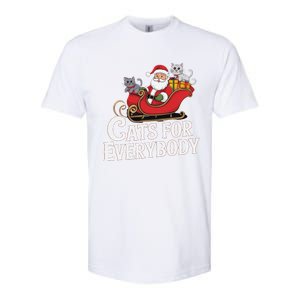 Cats For Everybody Christmas Funny Xmas Women Santa Softstyle CVC T-Shirt