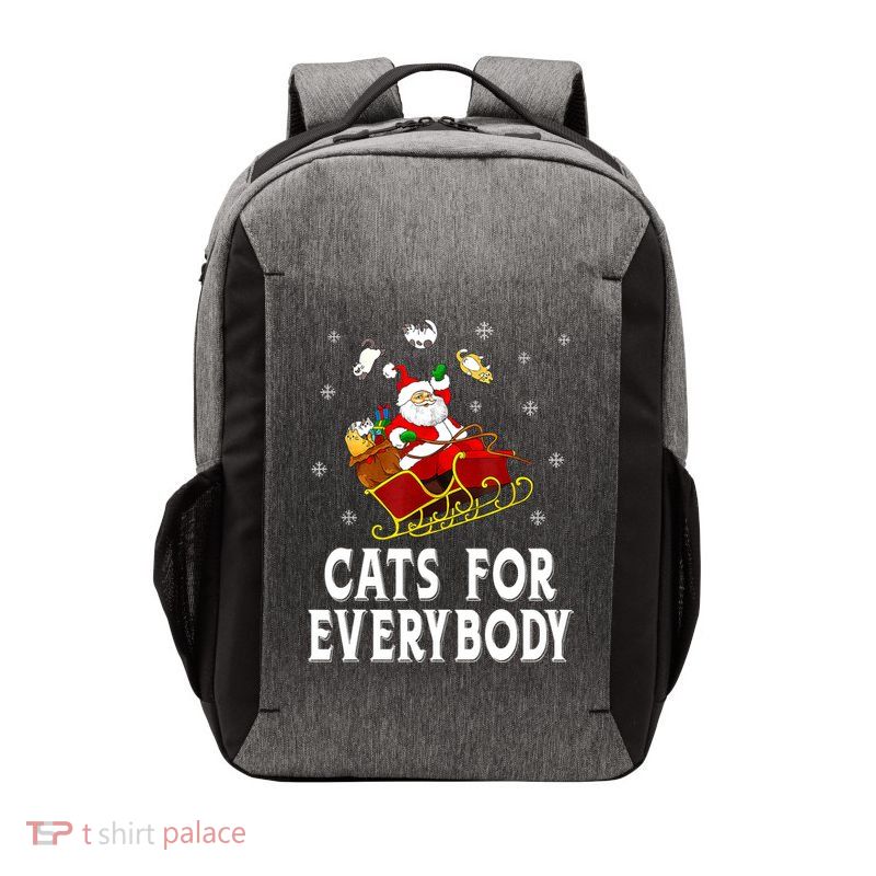 Cats For Everybody Christmas Cat Funny Xmas Vector Backpack