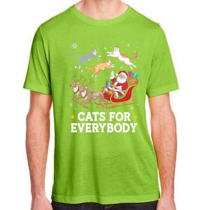 Cats For Everybody Christmas Funny Santa Cat Lover Xmas Gift Adult ChromaSoft Performance T-Shirt