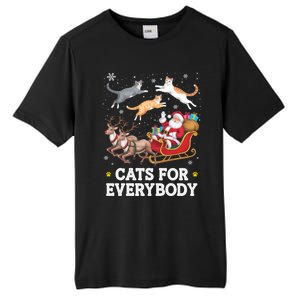 Cats For Everybody Christmas Funny Santa Cat Lover Xmas Gift Tall Fusion ChromaSoft Performance T-Shirt