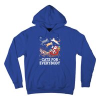 Cats For Everybody Christmas Funny Santa Cat Lover Xmas Gift Hoodie