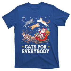 Cats For Everybody Christmas Funny Santa Cat Lover Xmas Gift T-Shirt