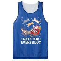 Cats For Everybody Christmas Funny Santa Cat Lover Xmas Gift Mesh Reversible Basketball Jersey Tank