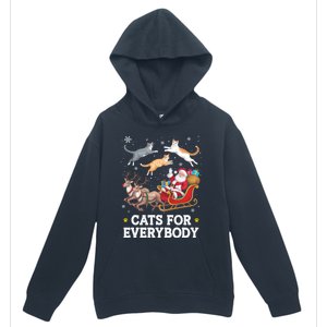 Cats For Everybody Christmas Funny Santa Cat Lover Xmas Gift Urban Pullover Hoodie