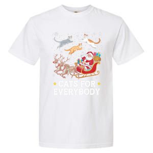 Cats For Everybody Christmas Funny Santa Cat Lover Xmas Gift Garment-Dyed Heavyweight T-Shirt