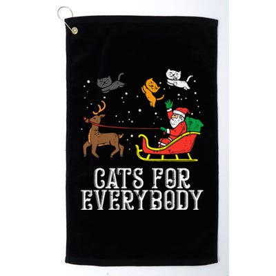 Cats For Everybody Christmas Cat Funny Xmas Santa Platinum Collection Golf Towel