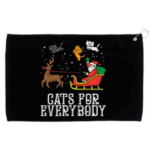 Cats For Everybody Christmas Cat Funny Xmas Santa Grommeted Golf Towel