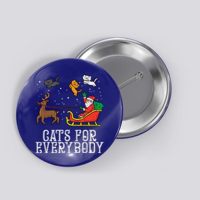 Cats For Everybody Christmas Cat Funny Xmas Santa Button