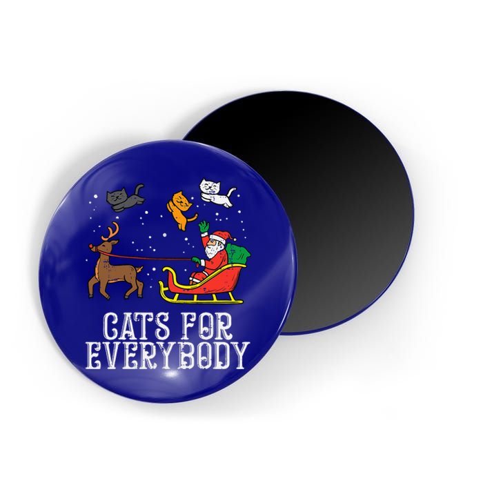 Cats For Everybody Christmas Cat Funny Xmas Santa Magnet